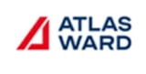 Atlas Ward logo with red geometric shape and navy blue text