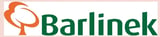 Barlinek logo with orange oval design and green text on white background
