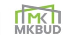 MKBUD logo featuring a stylized green and gray house roof design with text