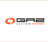 Graz System logo featuring orange swirl icon and black text with orange underline accent