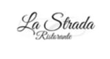 La Strada Ristorante logo in gray cursive script lettering